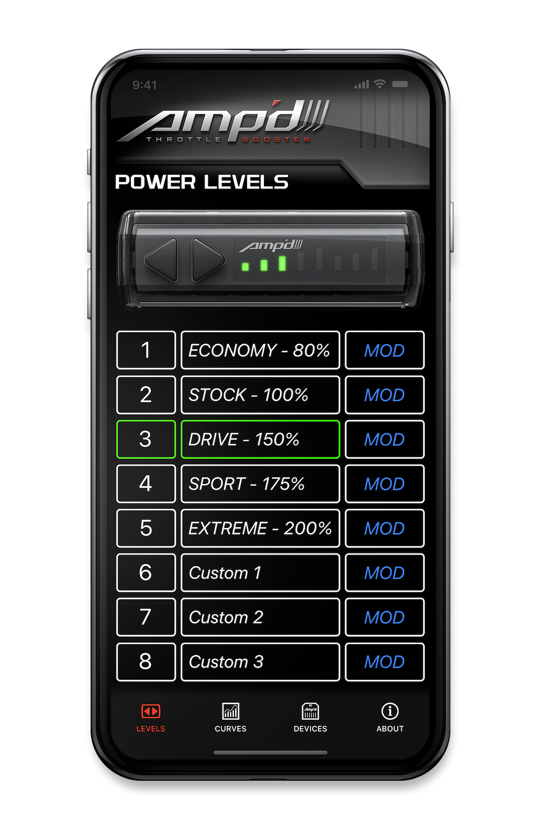 Superchips Computer Chip/ Module, Amp’d 2.0, Use to Remove the Factory Pedal Lag, With 5 Preset Throttle Curves, With Flashcal – 3571-A2