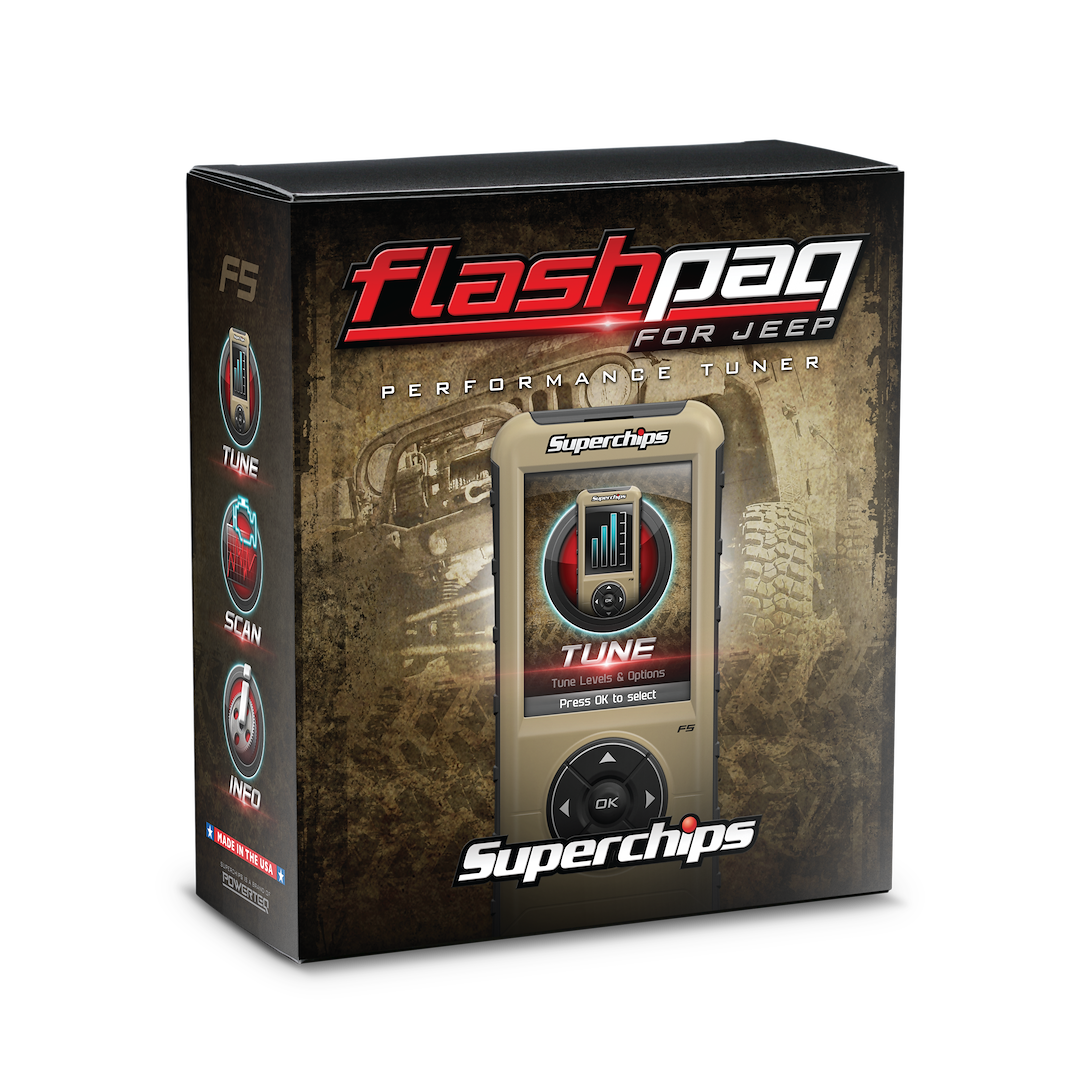 Superchips Computer Programmer, Flashpaq F5, Performance, Handheld with Navigator Buttons, Reads and Clears Diagnostic Trouble Codes – 3876
