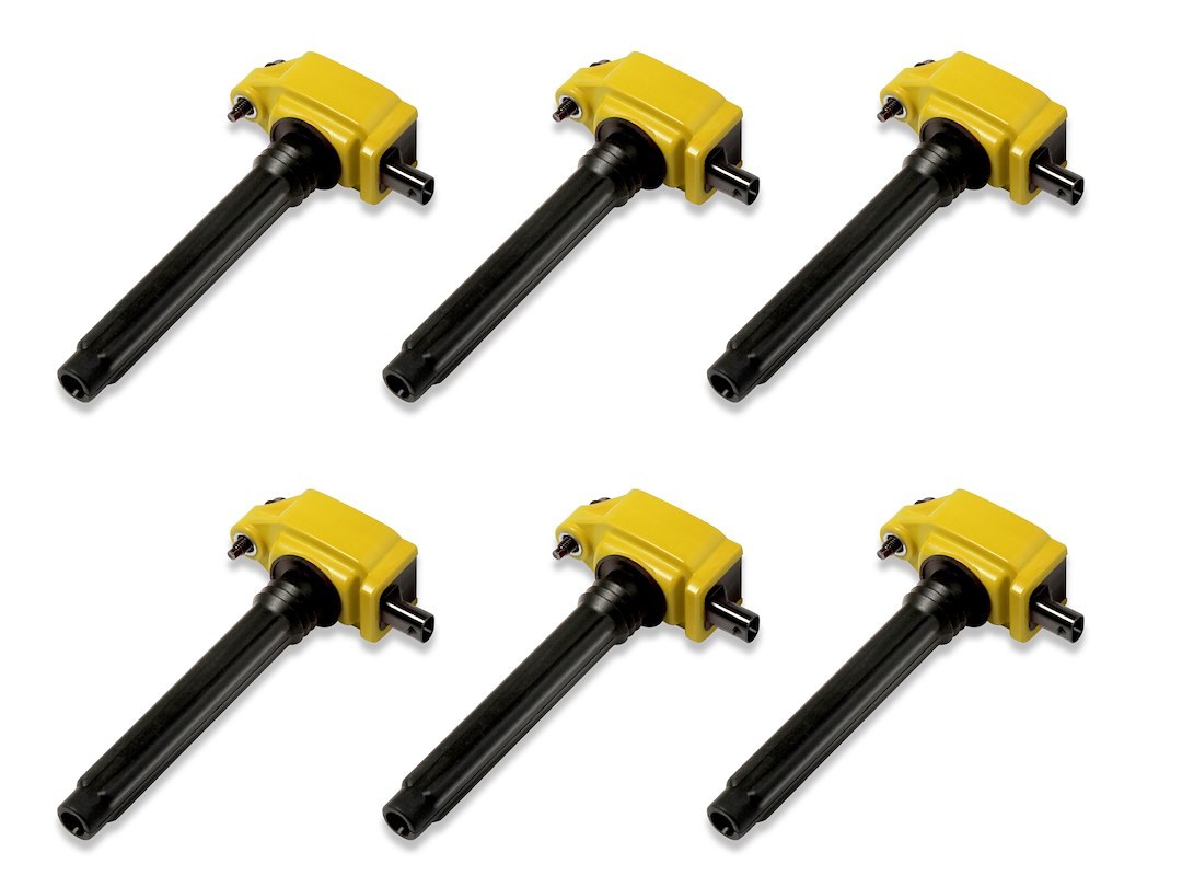 Superchips Ignition Coil, Coil on Plug, Yellow, Set of 6 – 4445-CP6