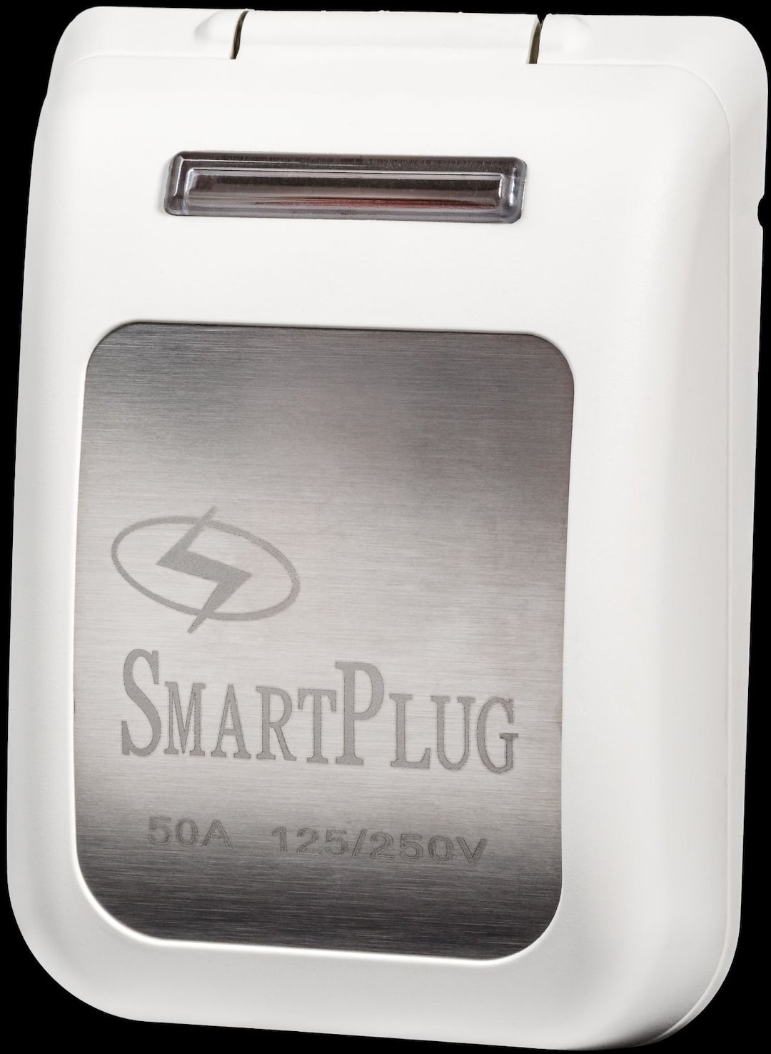 Smart Plug Power Inlet Port, Manual Power Disconnect, 50 Ampere, 125/ 250 Volt, Boatside Male Inlet, White, Non-Metallic – BM50PW