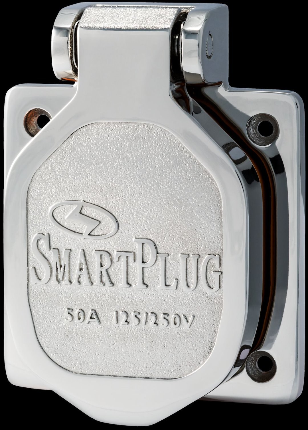 Smart Plug Power Inlet Port, Manual Power Disconnect, 50 Ampere, 125/ 250 Volt, Boatside Male Inlet, Stainless Steel – BM50S