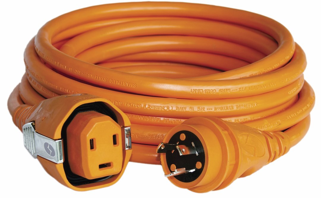 Smart Plug Power Cord, Power Supply Cord for Boats, 30 Amp, 25 Foot Length, Dual Configuration – C30253