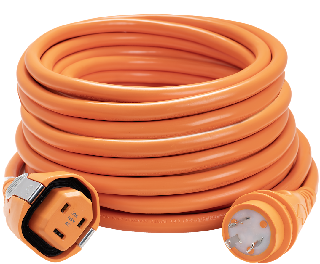 Smart Plug Power Cord, Power Supply Cord for Boats, 30 Amp, 50 Foot Length, Dual Configuration – C30503