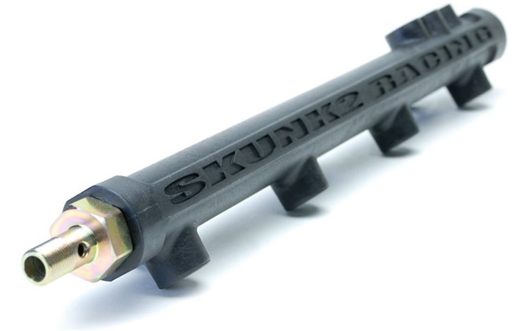 Skunk 2 Fuel Injector Rail, Aluminum, 0.625 Inch Diameter Bore, 8 AN Inlet and 8 AN Outlet – 350-05-5000