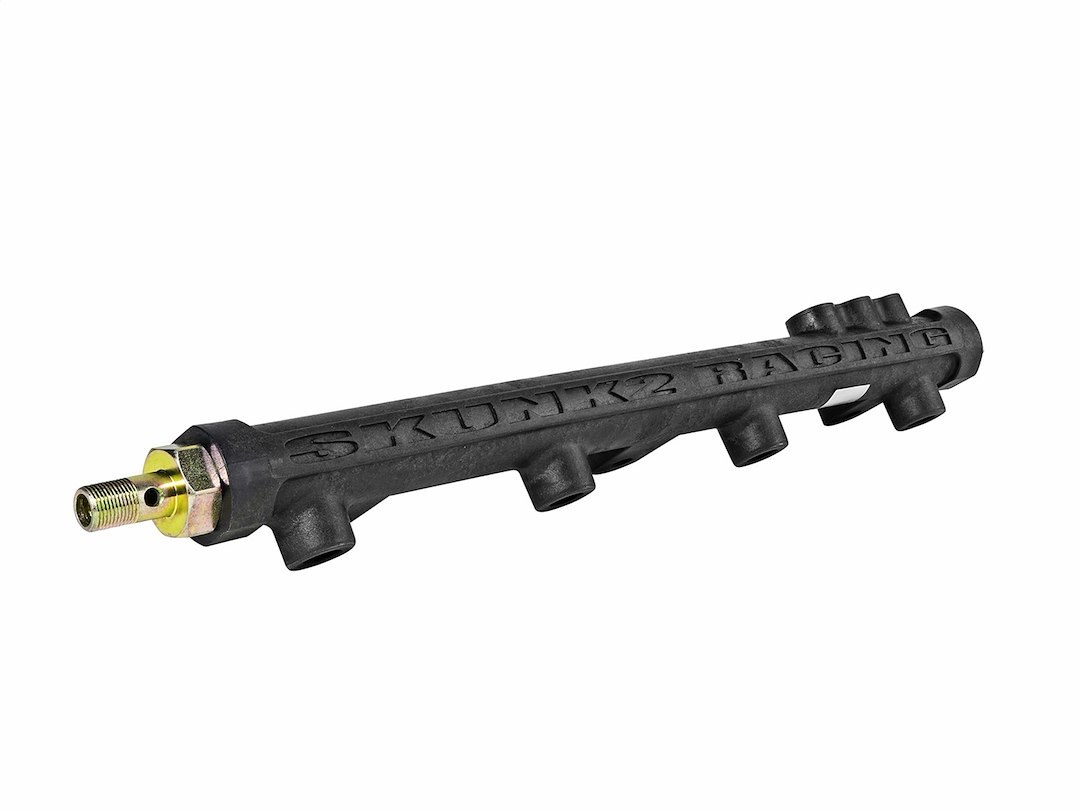 Skunk 2 Fuel Injector Rail, Aluminum, 0.625 Inch Diameter Bore, 8 AN Inlet and 8 AN Outlet – 350-05-5000