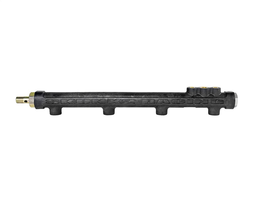 Skunk 2 Fuel Injector Rail, Aluminum, 0.625 Inch Diameter Bore, 8 AN Inlet and 8 AN Outlet – 350-05-5000