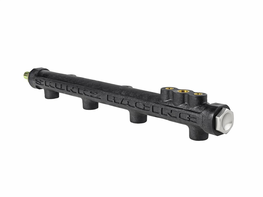 Skunk 2 Fuel Injector Rail, Aluminum, 0.625 Inch Diameter Bore, 8 AN Inlet and 8 AN Outlet – 350-05-5000