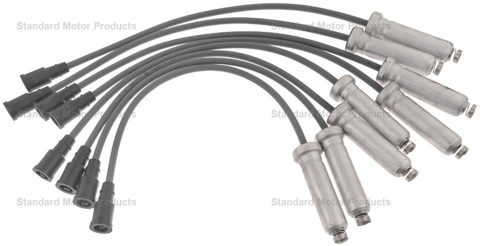Standard Motor Products Spark Plug Wire Set, 8 Numbers of Lead, Silicone Jacket, Heat Shields – 6943