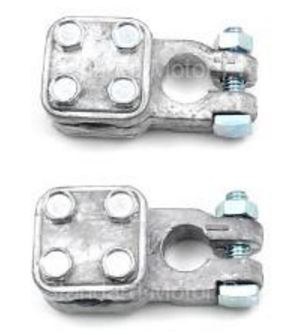 Standard Motor Products Battery Terminal, Top Post, Negative and Positive, 2 – 1/0 Gauge Clamp-On Style, Die Cast Lead – BP28