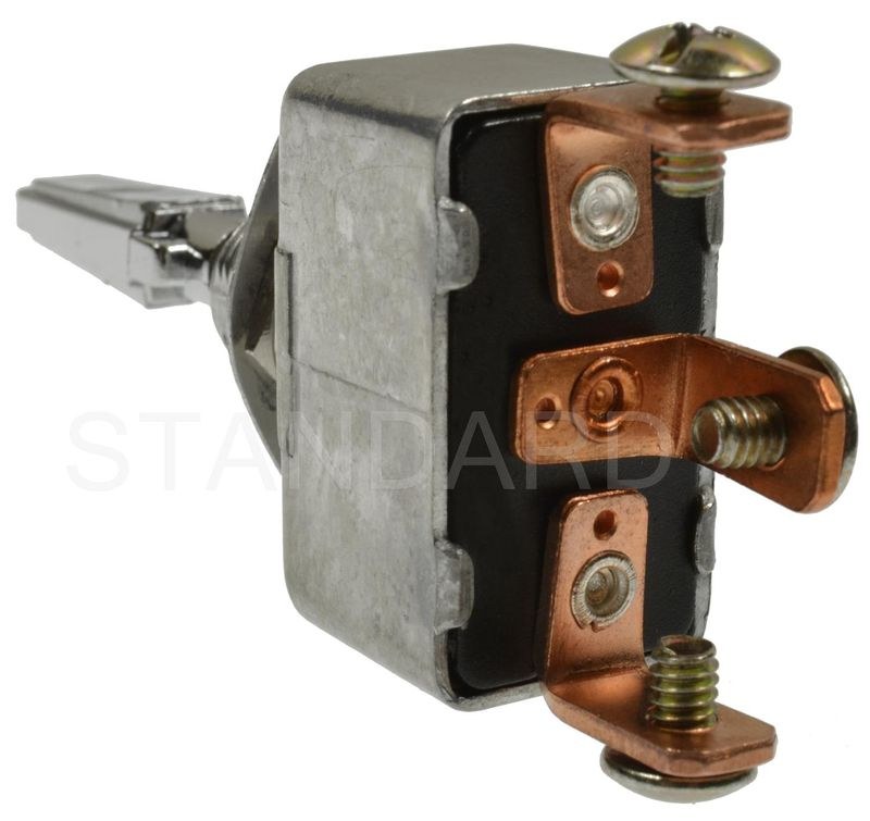 Standard Motor Products Multi Purpose Switch, 12 Volt/ 24 Volt, 50 Amp, Toggle, Flat Lever, Non-Lighted, Silver, Without Safety Cover – DS-194