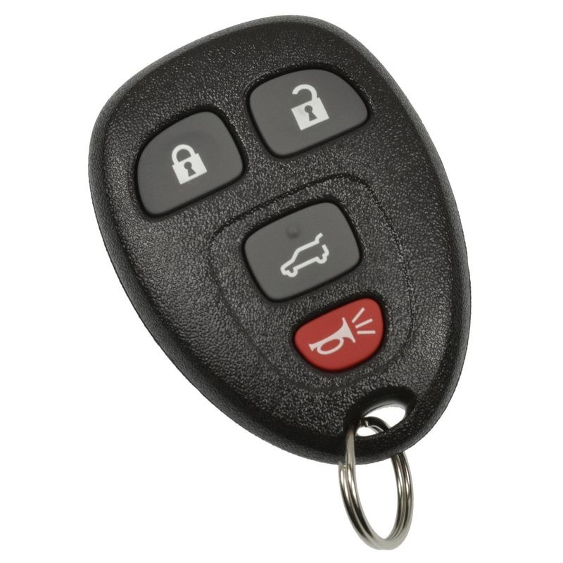 Standard Motor Products Key Fob, Locks/ Unlocks/ Trunk/ Panic, With 3 Black Buttons and 1 Red Button, With Fob and Key Ring – KET115