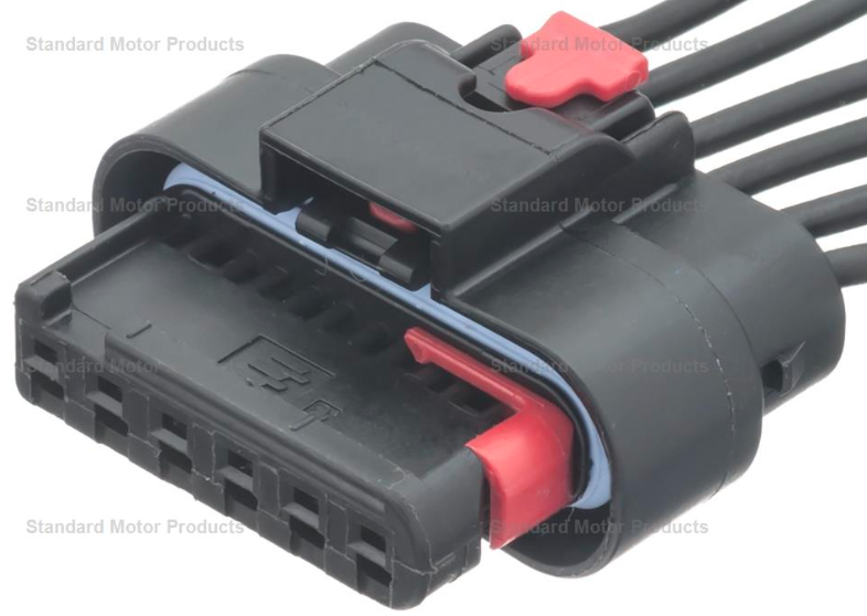 Standard Motor Products Accelerator Pedal Sensor Connector, 6 Blade Terminal, Male Connector – S2912