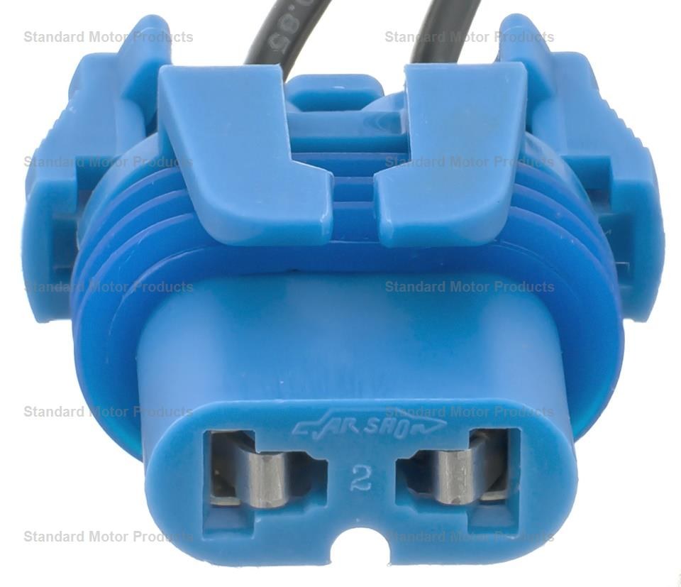 Standard Motor Products Headlight Socket, 2 Terminal, Female, Black/Gray and Blue, D Shaped Guide – S-523