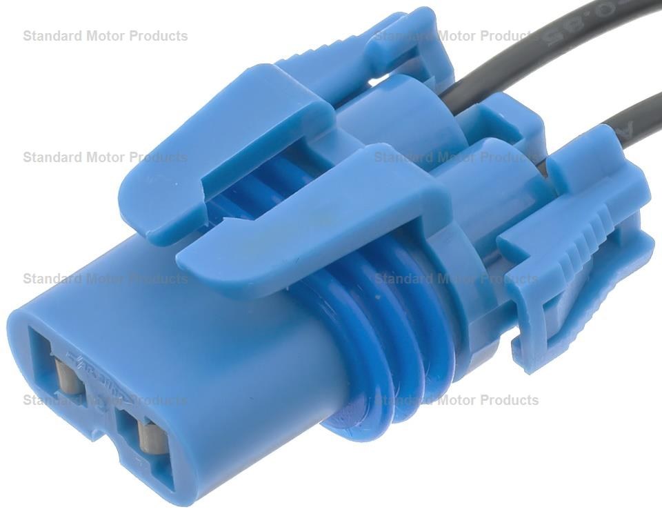 Standard Motor Products Headlight Socket, 2 Terminal, Female, Black/Gray and Blue, D Shaped Guide – S-523