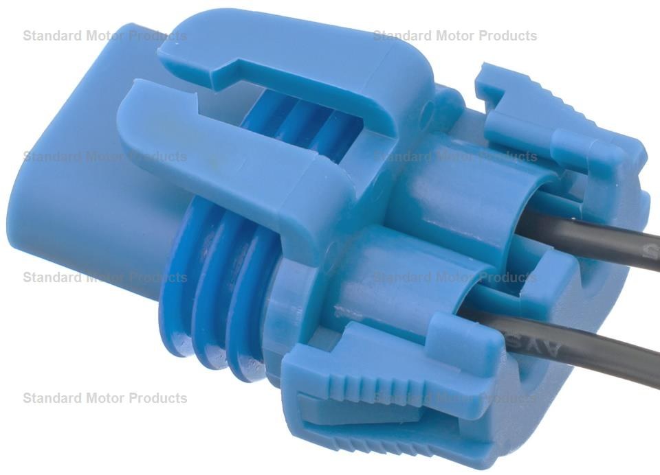 Standard Motor Products Headlight Socket, 2 Terminal, Female, Black/Gray and Blue, D Shaped Guide – S-523