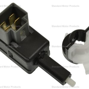 Standard Motor Products Brake Light Switch, 4 Blade Terminals, 12 Volt, Black/ Gray, Plastic, With Mounting Brackets – SLS-514