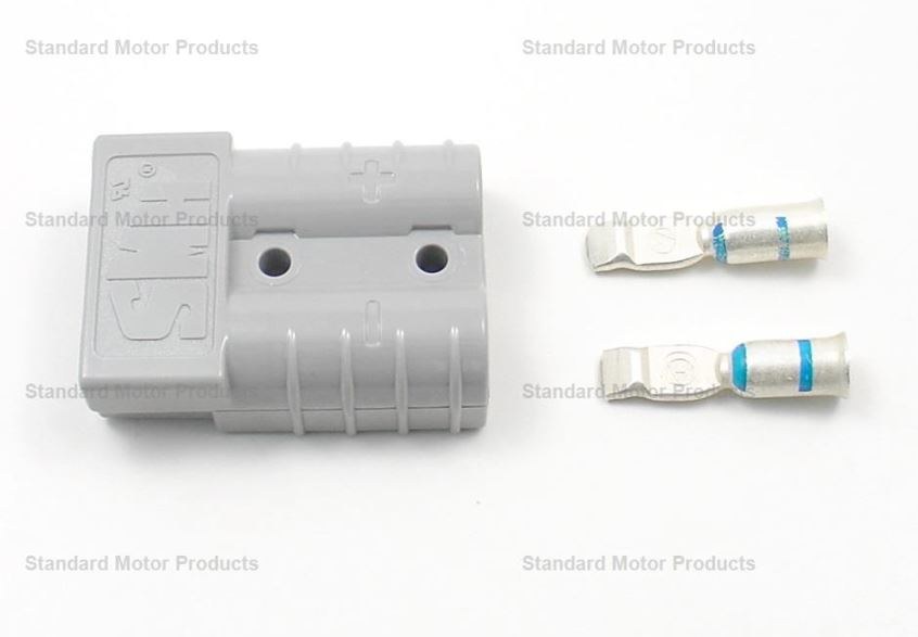 Standard Motor Products Battery Connector, Safe-Mate ®, Silver Plated Copper Contacts with Blue Rings, 50 Amp, 6 Gauge, Gray – SST308