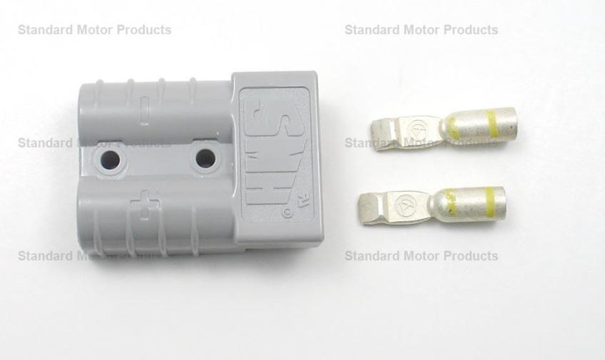 Standard Motor Products Battery Connector, Safe-Mate ®, Silver Plated Copper Contacts with Yellow Rings, 50 Amp, 10 – 12 Gauge, Gray – SST309