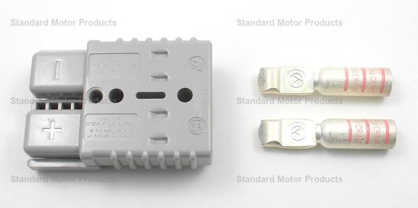 Standard Motor Products Battery Connector, Safe-Mate ®, Silver Plated Copper Contacts with Pink Rings, 175 Amp, 4 Gauge, Gray – SST312