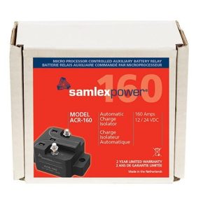 Samlex Amer Battery Isolator, For Use with 12 Volt Battery for Charging and Isolating Functions, 160 Amps Continuous/ 480 Amps Peak – ACR-160