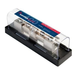 Samlex Amer Fuse Block, 125 Volt AC/400 Amp, Battery Circuits, Class T Type Fuse, With Protective Cover – CFB2-400