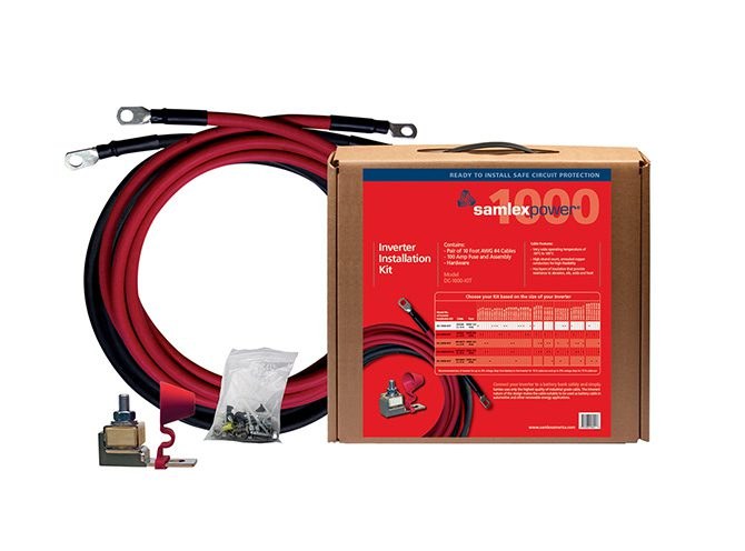 Samlex Amer Power Inverter Installation Kit, Use to Install 12 Volt/600 to 1000 Watt and 24 Volt/1200 to 2000 Watt Power Inverter – DC-1000-KIT