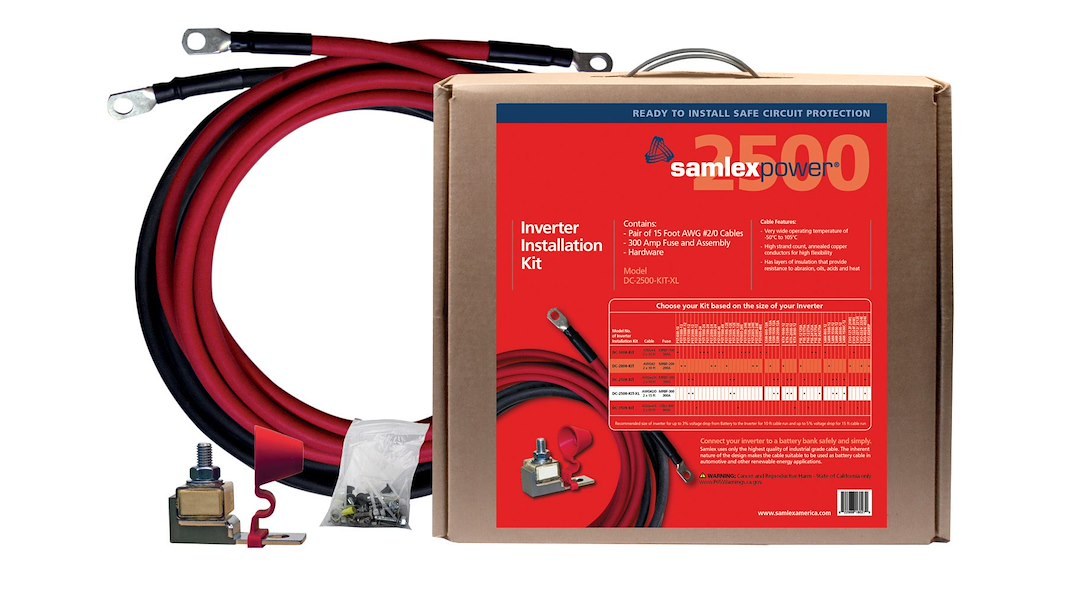 Samlex Amer Power Inverter Installation Kit, Use to Install 12 Volt/1700 to 2500 Watt and 24 Volt/3400 to 5000 Watt Power Inverter – DC-2500-KIT-XL