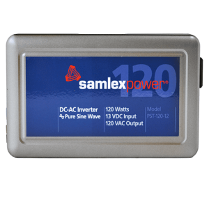 Samlex Amer Power Inverter, Pst Series, Inverts 12 Volt DC to 120 Volt AC, 120 Watts, 1 Amp Output, 88 Percent Efficiency – PST-120-12
