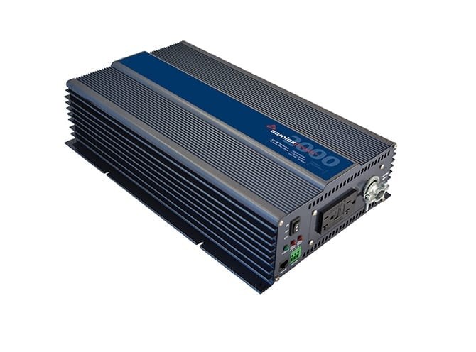 Samlex Amer Power Inverter, Pst Series, Pure Sine Wave, Inverts 12 Volt DC to 120 Volt AC, 2000 Watts, 16.7 Amp, 85 Percent Efficiency – PST-2000-12NR