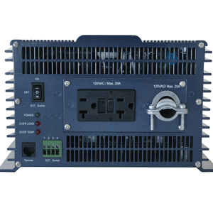 Samlex Amer Power Inverter, Inverts 12 Volt DC to 120 Volt AC, 3000 Watts, With 2 AC Outlets – PST-3000-12