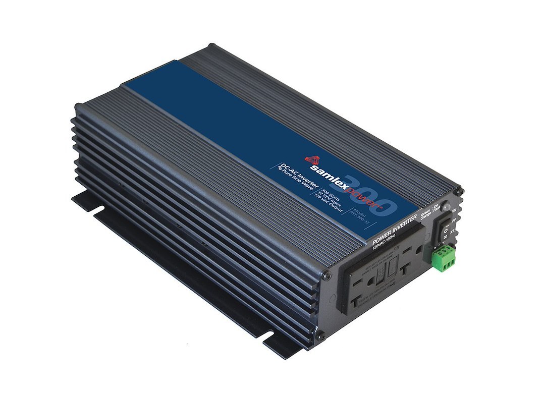 Samlex Amer Power Inverter, Pst Series, Inverts 12 Volt DC to 120 Volt AC, 300 Watt, 2.54 Amp Output, 88 Percent Efficiency – PST-300-12