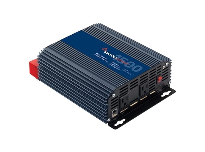 Samlex Amer Power Inverter, Sam Series, Inverts 12 Volt DC to 115 Volt AC, 1500 Watt, 13 Amp Continuous Output, 90 Percent Efficiency – SAM-1500-12