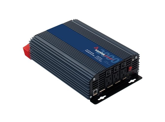 Samlex Amer Power Inverter, Sam Series, Inverts 12 Volt DC to 115 Volt AC, 2000 Watt, 17.4 Amp Continuous Output, 90 Percent Efficiency – SAM-2000-12