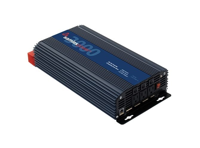 Samlex Amer Power Inverter, Sam Series, Inverts 12 Volt DC to 115 Volt AC, 3000 Watt, 26 Amp Continuous Output, 90 Percent Efficiency – SAM-3000-12