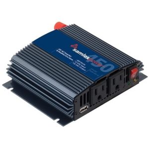 Samlex Amer Power Inverter, Sam Series, Inverts 12 Volt DC to 115 Volt AC, 450 Watt, 45 Amp Continuous Output, 90 Percent Efficiency – SAM-450-12
