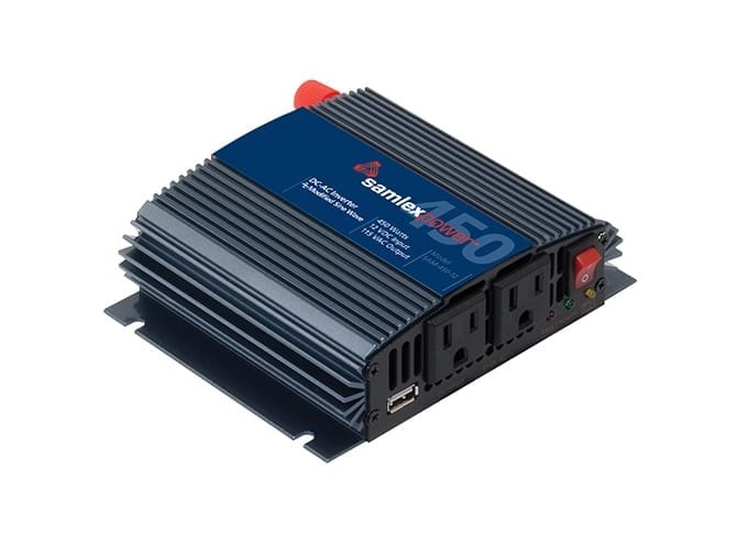 Samlex Amer Power Inverter, Sam Series, Inverts 12 Volt DC to 115 Volt AC, 450 Watt, 45 Amp Continuous Output, 90 Percent Efficiency – SAM-450-12