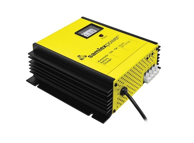Samlex Amer Battery Charger, For 12 Volt Batteries, 3 Bank Charger, 120 Volt/ 230 Volt AC User Selectable Power Supply – SEC-1215UL