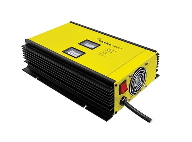 Samlex Amer Battery Charger, For 12 Volt Batteries, 2 Bank Charger, 120 Volt/ 230 Volt AC User Selectable Power Supply – SEC-1280UL
