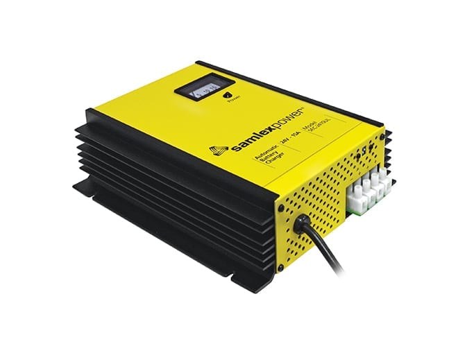 Samlex Amer Battery Charger, For 24 Volt Batteries, 3 Bank Charger, 120 Volt/ 230 Volt AC User Selectable Power Supply – SEC-2415UL
