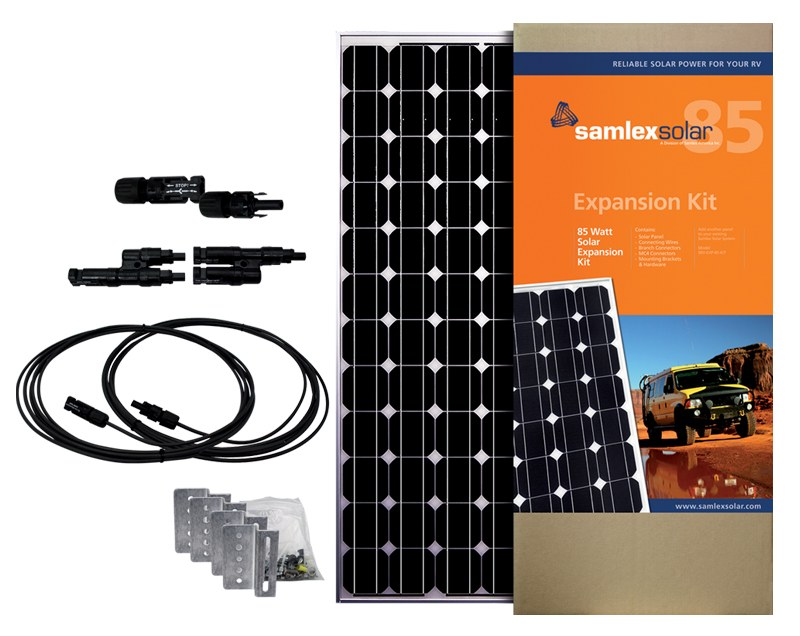 Samlex Amer Solar Kit, Expansion Solar Kit, 85 Watts/ 22.1 Volt, Rigid Panel – SRV-EXP-85-KIT