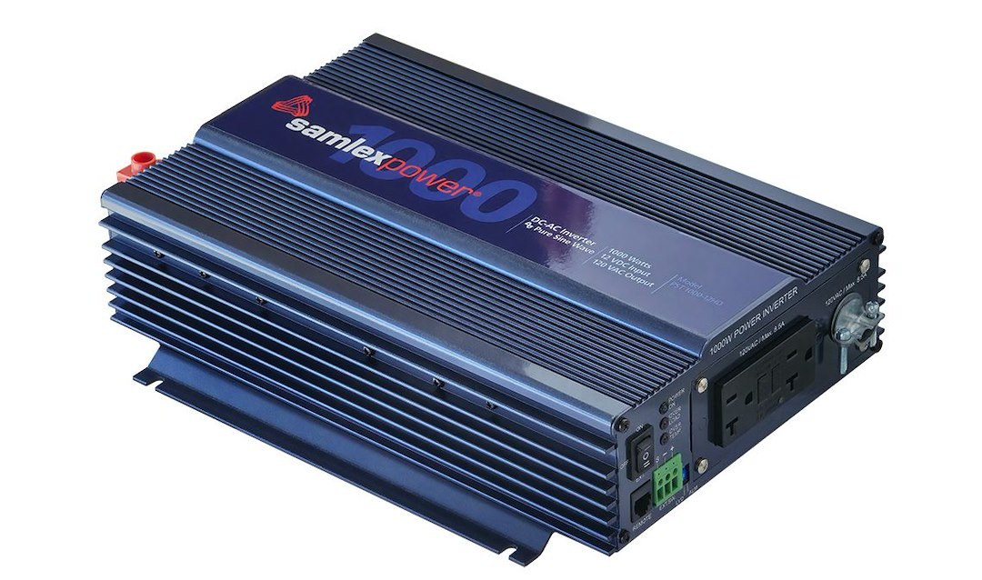 Samlex Amer Power Inverter, Pst Series, Inverts 12 Volt DC to 120 Volt AC, 1000 Watt, 8.5 Amp Output, 88 Percent Efficiency – PST-1000-12HD