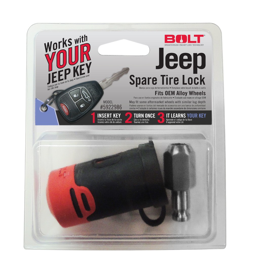 Strattec Sec Spare Tire Lock, Vehicle Specific, Replaces One Lug Nut on Spare Wheel, Opens with Vehicle Ignition Key – 5922986