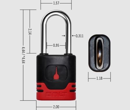 Strattec Sec Padlock, Key Type – Uses Automotive Key, 5/16 Inch Diameter Shackle, 2 Inch Height X 0.95 Inch Width Shackle Clearance – 7023540