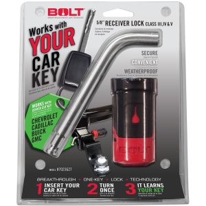Strattec Sec Trailer Hitch Pin, Bent Pin, 5/8 Inch Diameter, 3.55 Inch Length, For Use with Class III/ IV/ V Hitch, With Keyed Lock – 7023582