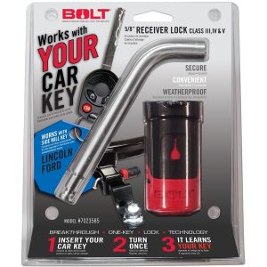 Strattec Sec Trailer Hitch Pin, Bent Pin, 5/8 Inch Diameter, 3.55 Inch Length, For Use with Class III/ IV/ V Hitch, With Keyed Lock – 7023585