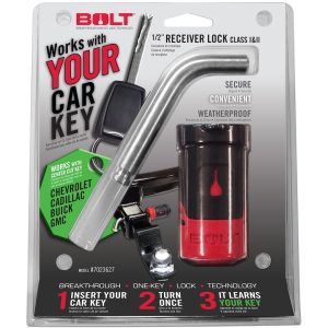 Strattec Sec Trailer Hitch Pin, Bent Pin, 1/2 Inch Diameter, 1.78 Inch Length, For Use with Class I/II Hitch, With Keyed Lock – 7023627