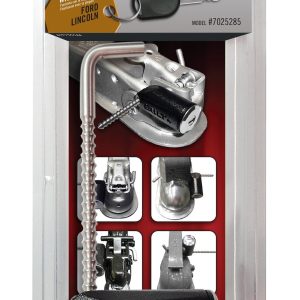 Strattec Sec Trailer Coupler Lock, Pin Type, Fits Couplers from 1/2 Inch to 3-3/8 Inch Size, Black/ Silver, Stainless Steel Pin, Single – 7025285