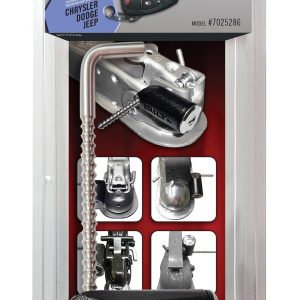 Strattec Sec Trailer Coupler Lock, Pin Type, Fits Couplers from 1/2 Inch to 3-3/8 Inch Size, Black/ Silver, Stainless Steel Pin, Single – 7025286