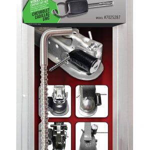 Strattec Sec Trailer Coupler Lock, Pin Type, Fits Couplers from 1/2 Inch to 3-3/8 Inch Size, Black/ Silver, Stainless Steel Pin, Single – 7025287
