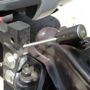 Strattec Sec Trailer Coupler Lock, Pin Type, Fits Couplers from 1/2 Inch to 3-3/8 Inch Size, Black/ Silver, Stainless Steel Pin, Single – 7025287